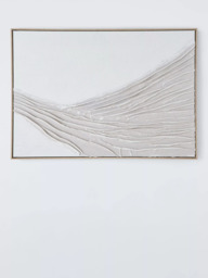 John Lewis 'Gathers' Framed Hand Painted 3D Canvas, 100 x 70cm, Neutral - thumbnail 3