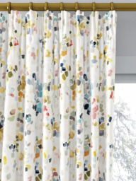 John Lewis Dapple Abstract Print Pair Lined Pencil Pleat Curtains, Multi