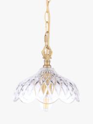 Laura Ashley Eversden Cut Glass Pendant Ceiling Light, Antique Brass - thumbnail 6