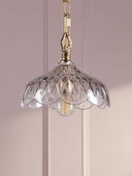 Laura Ashley Eversden Cut Glass Pendant Ceiling Light, Antique Brass - thumbnail 3