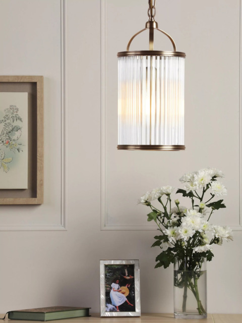 Laura Ashley Sutton 1 Ceiling Pendant Light, Antique Brass - image 1