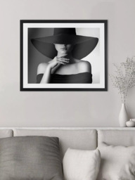 Brookpace Lascelles 'Mystery Lady II' Framed Photographic Print, 71 x 81cm, Black/White - thumbnail 4