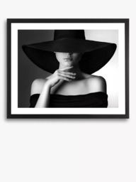 Brookpace Lascelles 'Mystery Lady II' Framed Photographic Print, 71 x 81cm, Black/White - thumbnail 1