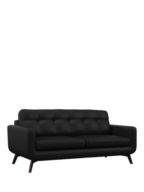 John Lewis Barbican Large 3 Seater Leather Sofa, Dark Leg - image 1