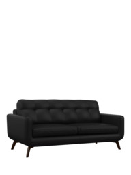 John Lewis Barbican Large 3 Seater Leather Sofa, Dark Leg - thumbnail 1