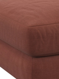 John Lewis Bromley Footstool, Light Leg, Relaxed Linen Auburn - thumbnail 6