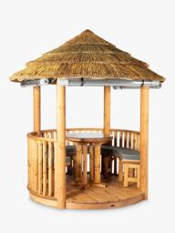 Breeze House Oasis Signature Cape Reed Thatch Roof Circular Gazebo, FSC-Certified (Scandinavian Redwood) - thumbnail 3