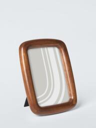 John Lewis Organic Curved Wood Photo Frame, FSC-Certified (Pine Wood), Dark Walnut - thumbnail 1