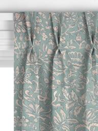 John Lewis Widermer Floral Made to Measure Curtains or Roman Blind, Sage - thumbnail 5