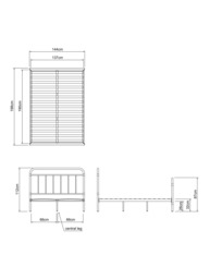 John Lewis Dorm Metal Bed Frame, Double - thumbnail 4