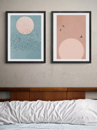 EAST END PRINTS Kubistika 'Fly' Framed Print, Set of 2 - thumbnail 2