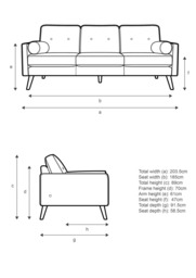 G Plan Vintage The Sixty Five Large 3 Seater Leather Sofa - thumbnail 2