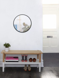 Umbra Hub Rubber Round Mirror, 60cm, Black - thumbnail 3