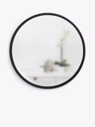 Umbra Hub Rubber Round Mirror, 60cm, Black - thumbnail 1