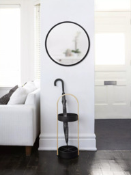 Umbra Hub Rubber Round Mirror, 60cm, Black - thumbnail 4
