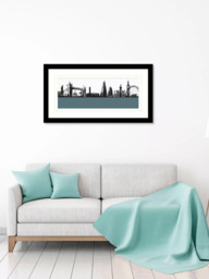 John Lewis Jacky Al-Samarraie 'London Skyline' Framed Print, 64 x 34cm - thumbnail 2