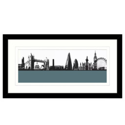 John Lewis Jacky Al-Samarraie 'London Skyline' Framed Print, 64 x 34cm