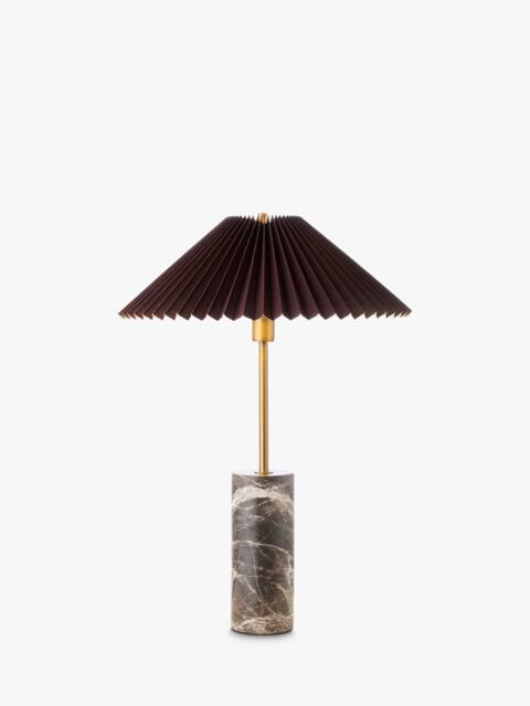John Lewis Concert Marble Base Pleat Shade Table Lamp, Brown - image 1