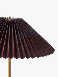 John Lewis Concert Marble Base Pleat Shade Table Lamp, Brown - thumbnail 4