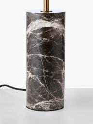 John Lewis Concert Marble Base Pleat Shade Table Lamp, Brown - thumbnail 5