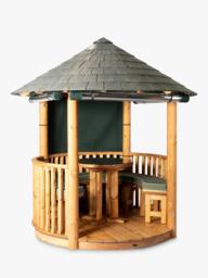 Breeze House Oasis Signature Slate Effect Tile Roof Circular Gazebo, FSC-Certified (Scandinavian Redwood)