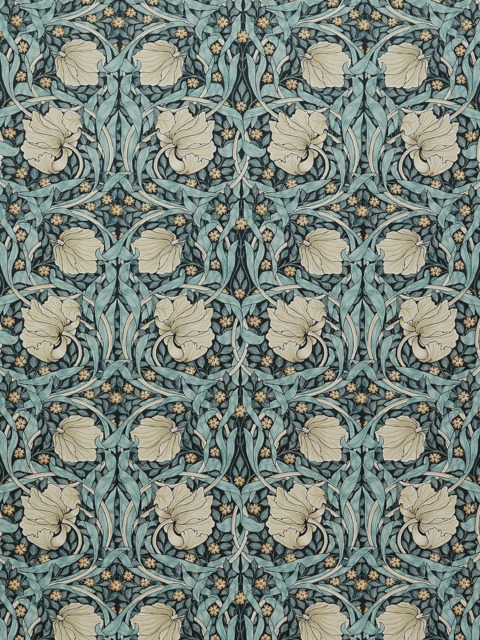 William Morris At Home Strawberry Thief Made to Measure Curtains or Roman Blind, Nettle - image 1