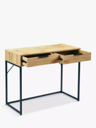Julian Bowen Bali 2 Drawer Dressing Table, Oak - thumbnail 2