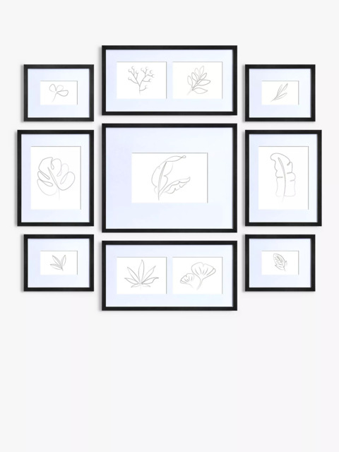 nielsen Gallery Multi-aperture Photo Frame Set, 11 Photo, Black - image 1
