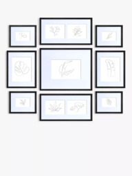 nielsen Gallery Multi-aperture Photo Frame Set, 11 Photo, Black - thumbnail 1