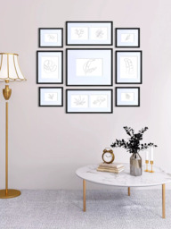 nielsen Gallery Multi-aperture Photo Frame Set, 11 Photo, Black - thumbnail 2