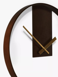 John Lewis Mid Century Wood Wall Clock, 60cm, Natural - thumbnail 2