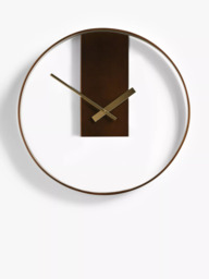 John Lewis Mid Century Wood Wall Clock, 60cm, Natural - thumbnail 1