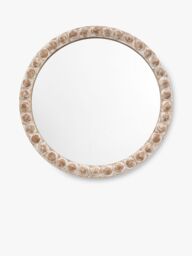 Gallery Direct Aspen Wood-Effect Round Wall Mirror, Natural - thumbnail 1