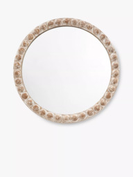 Gallery Direct Aspen Wood-Effect Round Wall Mirror, Natural