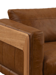 John Lewis Nest Grand 4 Seater Leather Sofa, Light Leg - thumbnail 6