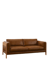 John Lewis Nest Grand 4 Seater Leather Sofa, Light Leg - thumbnail 1