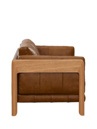 John Lewis Nest Grand 4 Seater Leather Sofa, Light Leg - thumbnail 3