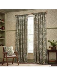 Morris & Co. Snakeshead Pair Lined Pencil Pleat Curtains, Sunflower/Stone