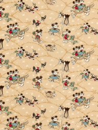 Disney Home x Sanderson Mickey & Minnie Made to Measure Curtains or Roman Blind, Butterscotch - thumbnail 1