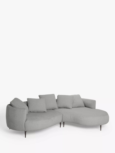 John Lewis Lozenge Grand 5 Seater RHF Chaise End Sofa, Metal Leg - image 1