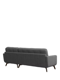 John Lewis Barbican RHF Chaise Leather Sofa, Dark Leg - thumbnail 4