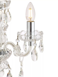 Laura Ashley Harriet Crystal 3 Arm Chandelier Ceiling Light, Clear - thumbnail 4