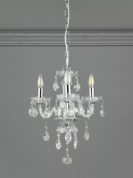 Laura Ashley Harriet Crystal 3 Arm Chandelier Ceiling Light, Clear - thumbnail 2