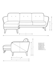 John Lewis Arlo LHF Chaise Leather Sofa, Light Leg - thumbnail 2