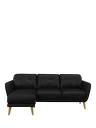 John Lewis Arlo LHF Chaise Leather Sofa, Light Leg - thumbnail 5