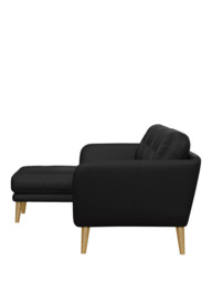 John Lewis Arlo LHF Chaise Leather Sofa, Light Leg - thumbnail 3