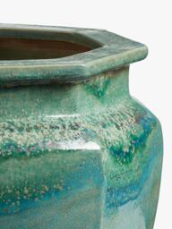 OKA Eldoris Ceramic Planter, 36cm, Antique Green - thumbnail 4