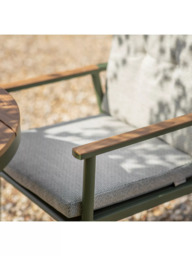 Bramblecrest RHS Wisley 6-Seater Ellipsis Garden Dining Table & Chairs Set with Parasol, Sage - thumbnail 2