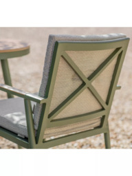 Bramblecrest RHS Wisley 6-Seater Ellipsis Garden Dining Table & Chairs Set with Parasol, Sage - thumbnail 3