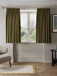 John Lewis Matte Velvet Pair Blackout Lined Pencil Pleat Curtains - thumbnail 5